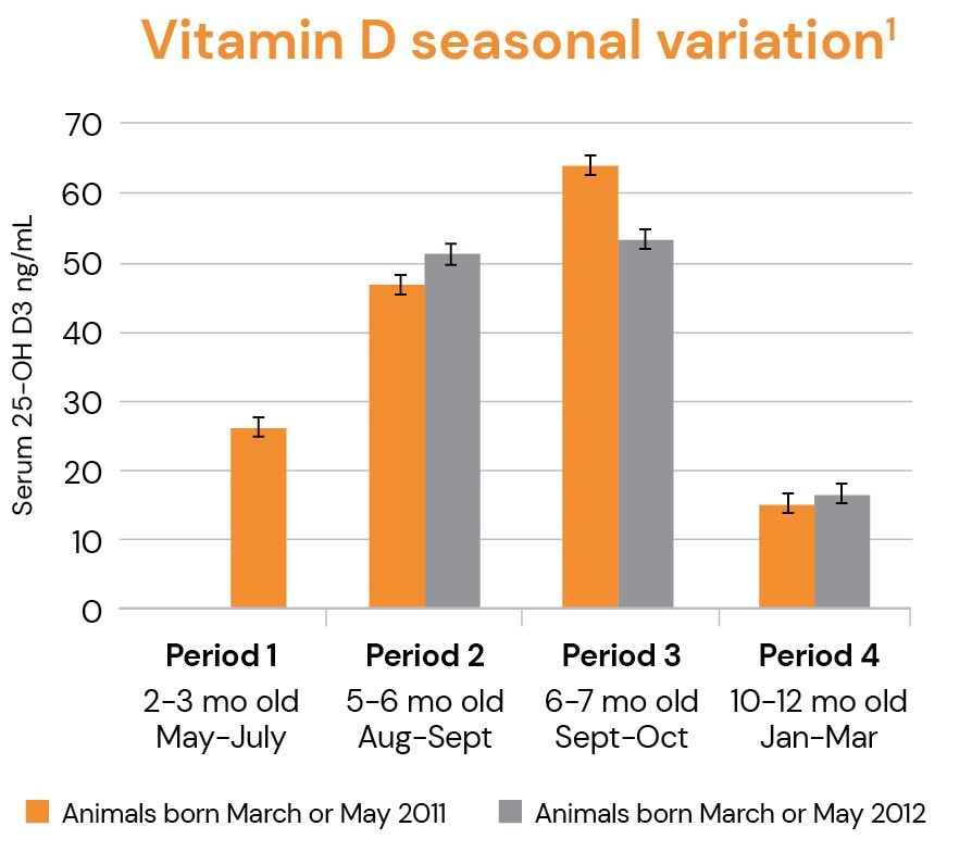Vitamin D seasonal variation