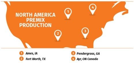 North America premix production