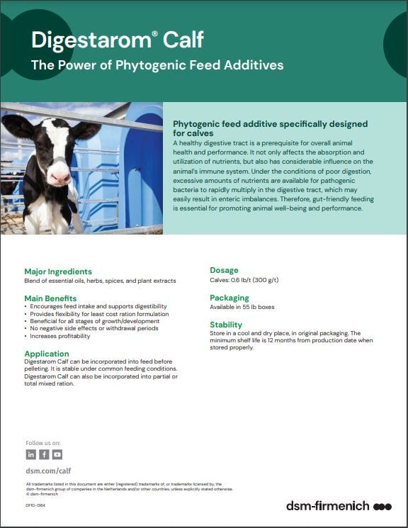 Digestarom®  Calf - The Power of Phytogenic Feed Additives