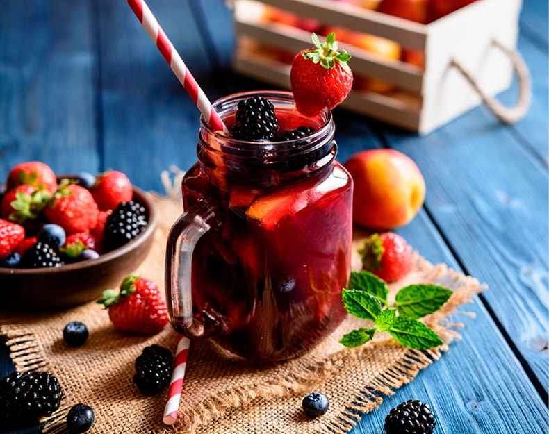 Boost processing of colored fruit juices