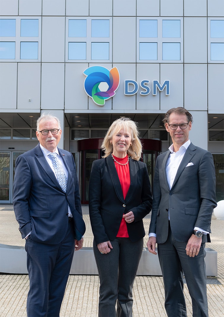 Raad van Commissarissen DSM Nederland B.V. (l-r Jan van Zuijdam, Inge Brakman en Dimitri de Vreeze)